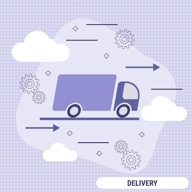 Delivery flat design style vector concept illustration