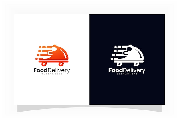 delivery food logo for business template