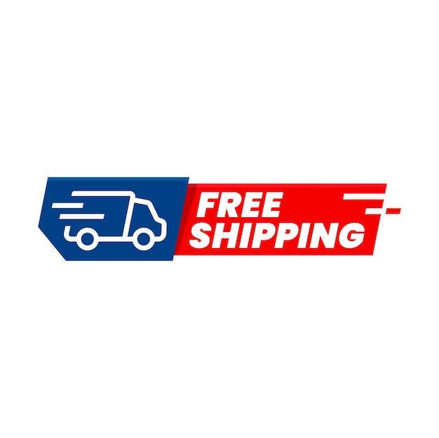 Delivery free shipping icon express courier truck