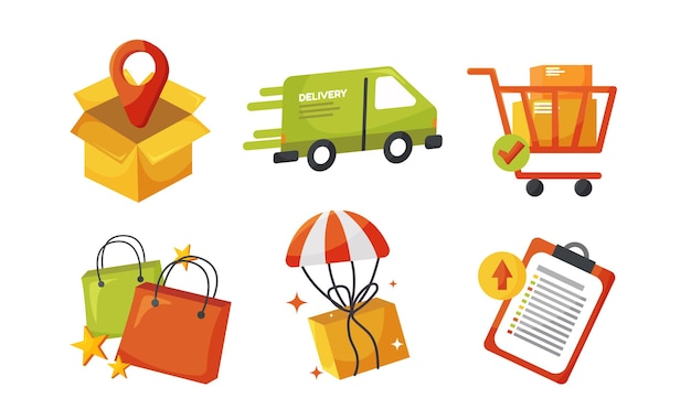 delivery icon elements for delivery concept vector illustration