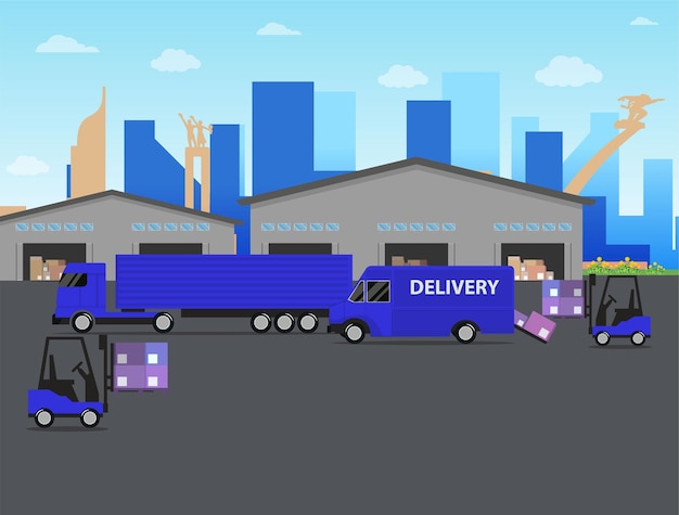 Vector delivery logistic shipping