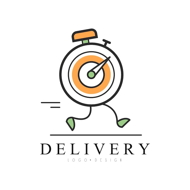 Delivery logo design creative template for corporate identity label for online shopping vector Illustration isolated on a white background