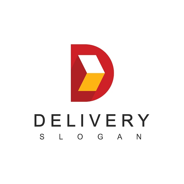 Delivery Logo Designs Template Illustration Of Moving Arrow Element And Letter D logo design concept