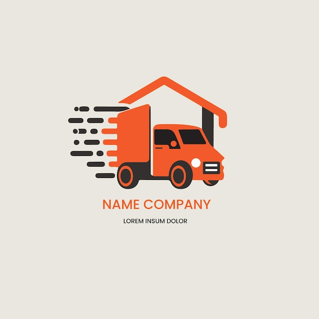 Delivery logo with truck