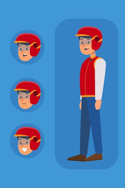 Vector delivery man character