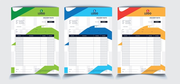 Delivery Notepad Design