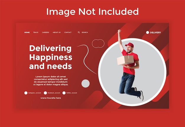 delivery service banner template design