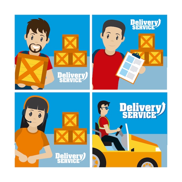 Delivery service cards