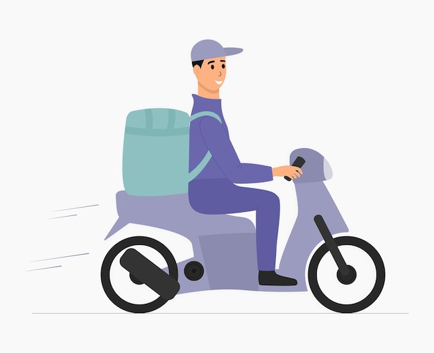 Delivery service concept Delivery service on the way For landing page