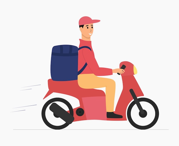 Delivery service concept Delivery service on the way For landing page