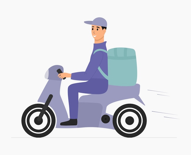 Delivery service concept Delivery service on the way For landing page