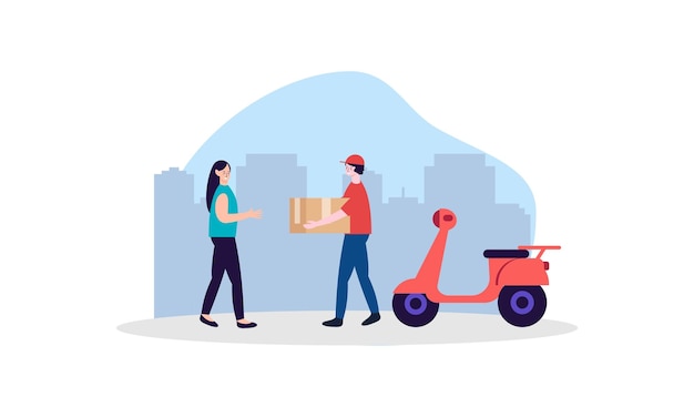 Delivery service delivery fast shipping concept illustration