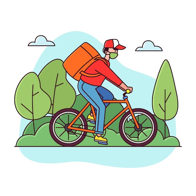 Delivery services flat  illustration concept