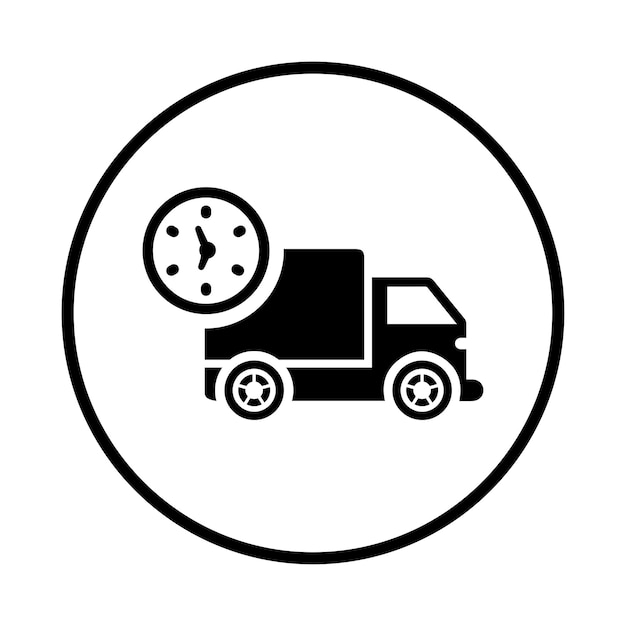 Delivery shipping time icon Back design