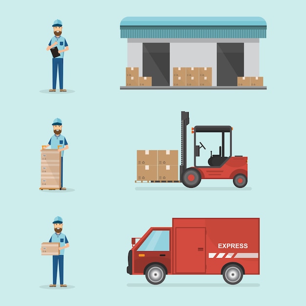 Delivery and storage with workers