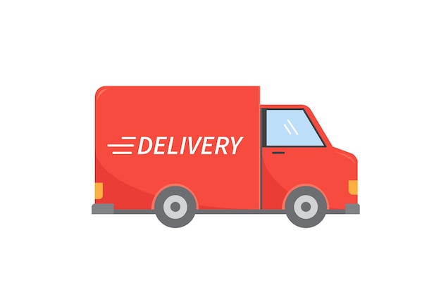 Delivery truck Fast shipping Online order tracking Design for website and mobile apps