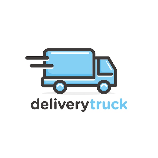 Delivery truck logo template