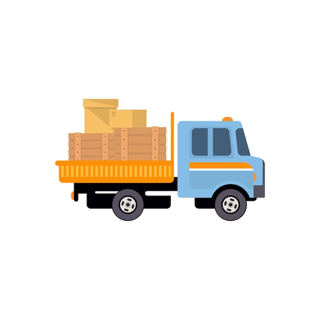 Delivery Truck Vector Illustration icon flat style