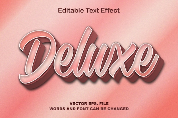 Deluxe 3d text style editable effect