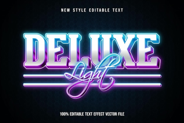 Deluxe light editable text effect modern neon style