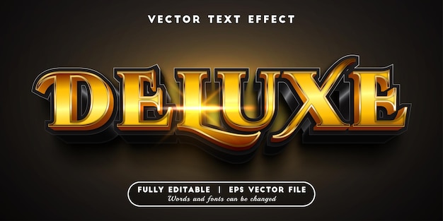 Deluxe text effect with editable text style