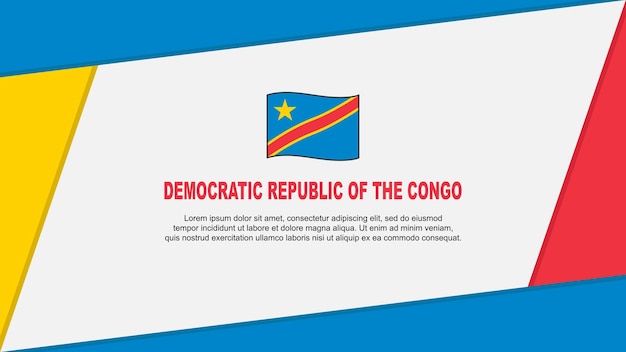 Democratic Republic Of The Congo Flag Abstract Background Design Banner