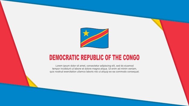 Democratic Republic Of The Congo Flag Abstract Background Design Independence Day