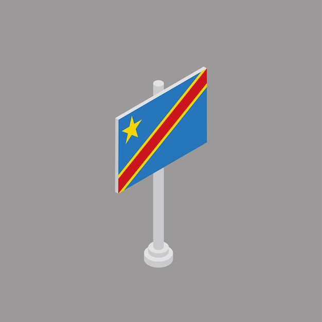 Democratic Republic of the Congo Flag