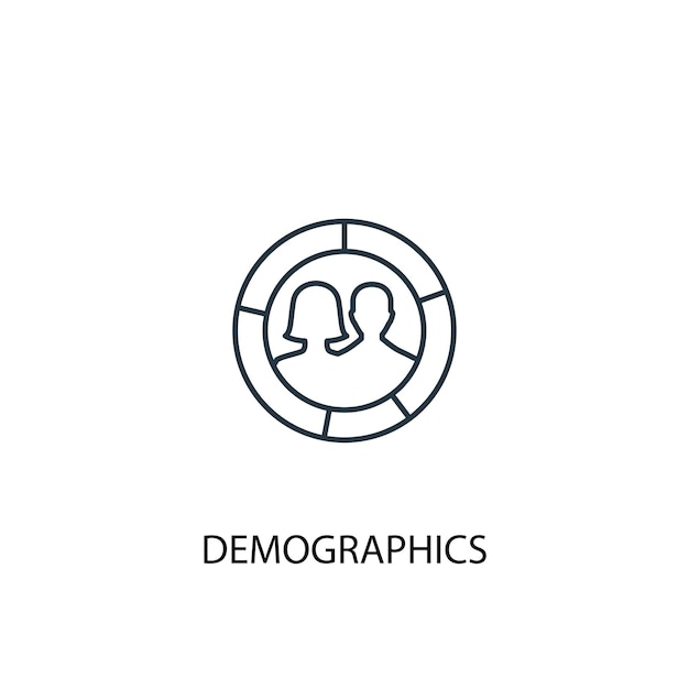 Demographics concept line icon. Simple element illustration. demographics concept outline symbol design. Can be used for web and mobile UI/UX