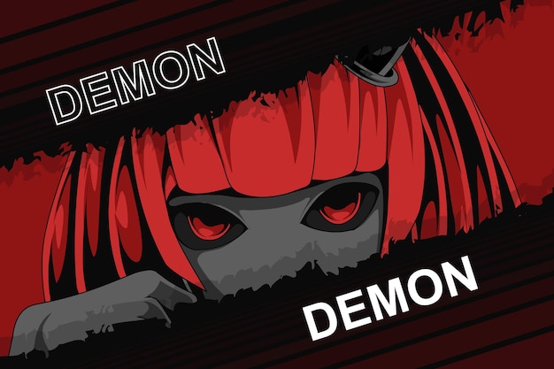 demon anime comic manga style