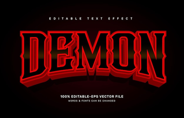 Demon editable text effect template