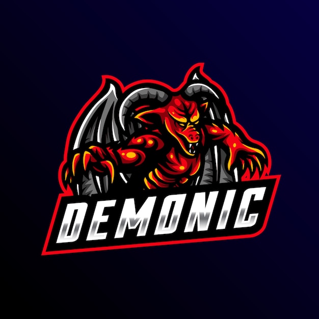 Demonic mascot logo esport gaming