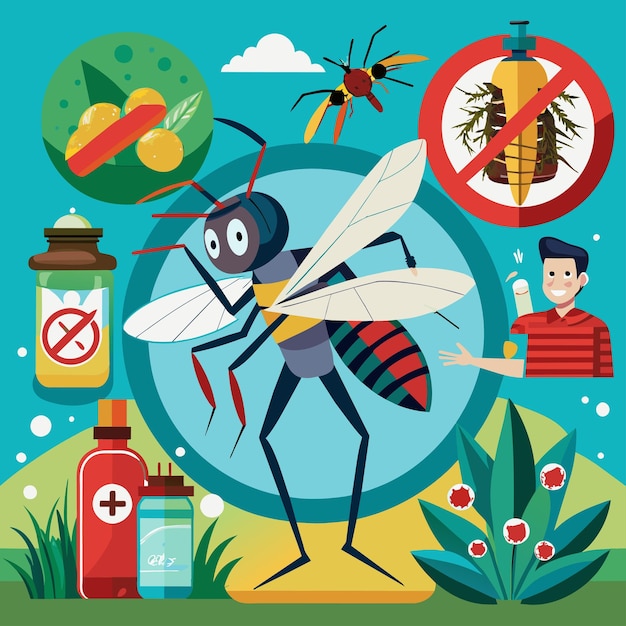 Vector dengue fever denv key symptomhigh fever stock illustration as eps