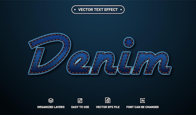 Denim Editable Vector Text Effect