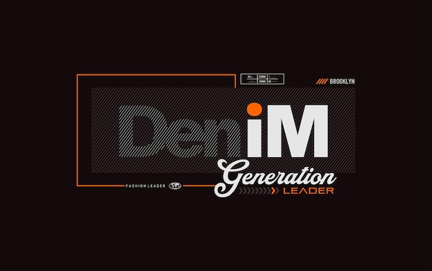 Vector denim generation typography graphic design for tshirt prints vector illustration