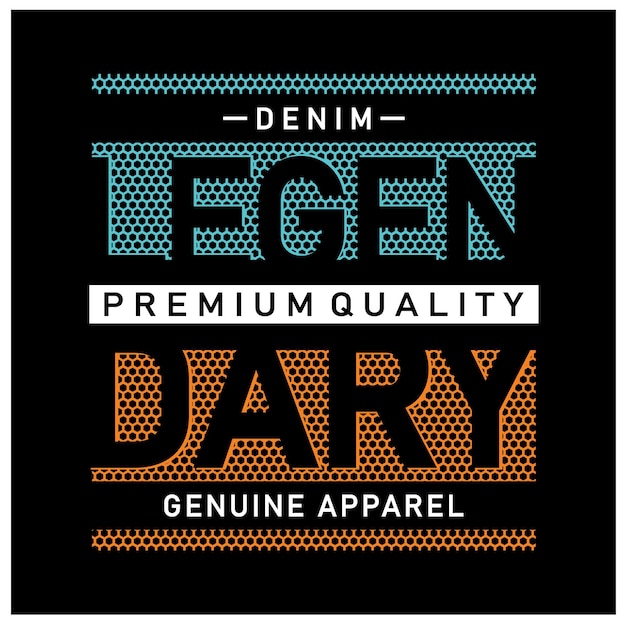 Denim legendary vintage vector illustration Premium Vector