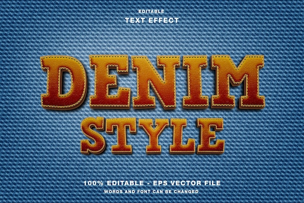 Denim Style Editable Text Effect