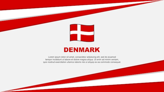 Denmark Flag Abstract Background Design Template Denmark Independence Day Banner Cartoon Vector Illustration Denmark Design