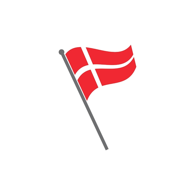 Denmark flag icon vector illustration design template