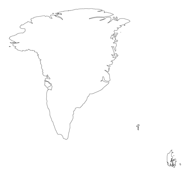 denmark Map design outline Map illustration