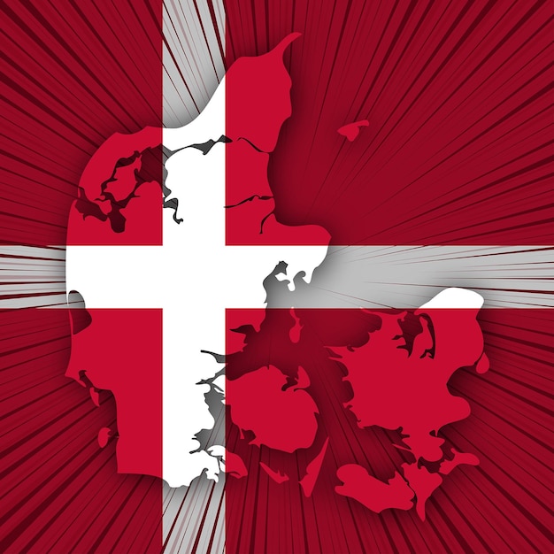 Denmark National Day Map Design