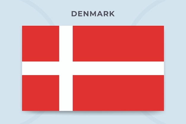 Denmark national flag design template