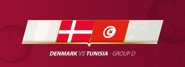 Denmark Tunisia football match illustration in group A