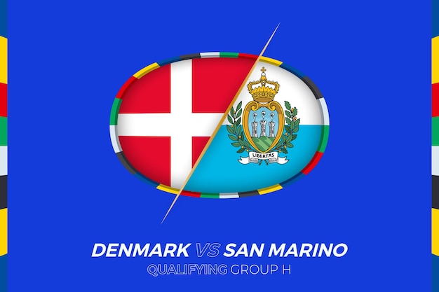 Denmark vs San Marino icon for European football tournament qualification group H