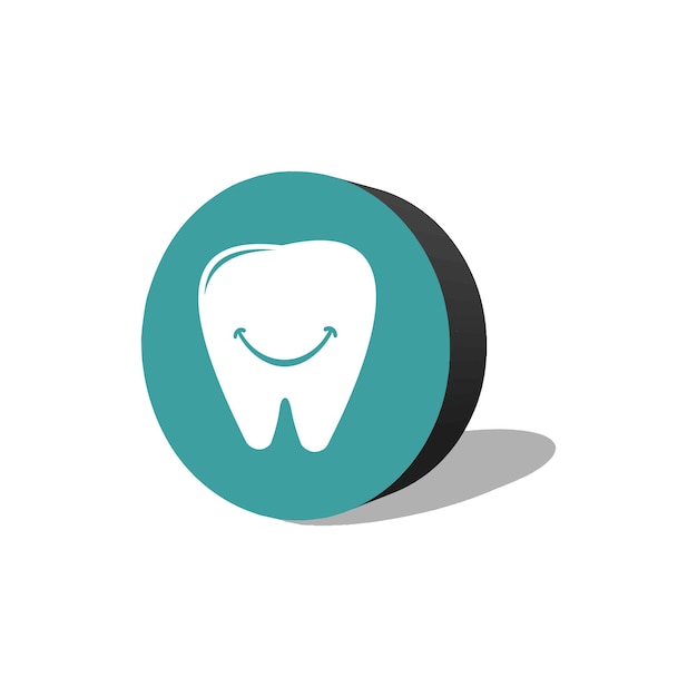 Dental 3D Icon Vector Template Design Illustration