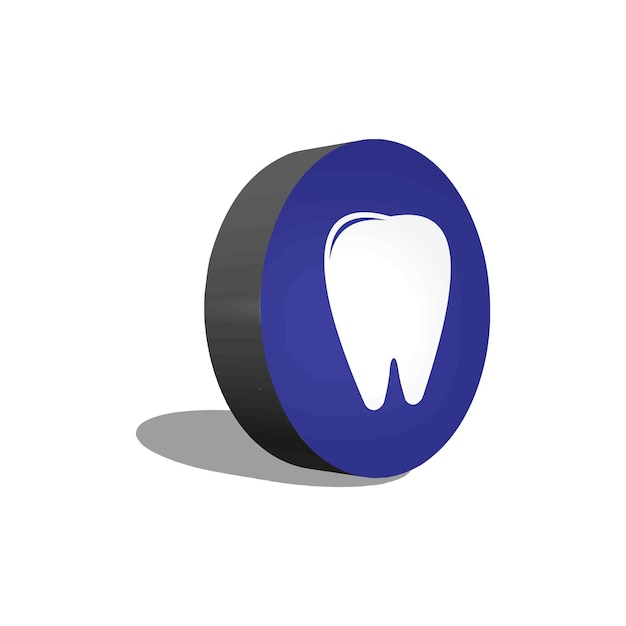 Dental 3D Icon Vector Template Design Illustration