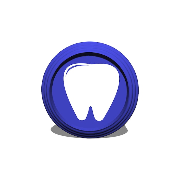 Dental 3D Icon Vector Template Design Illustration