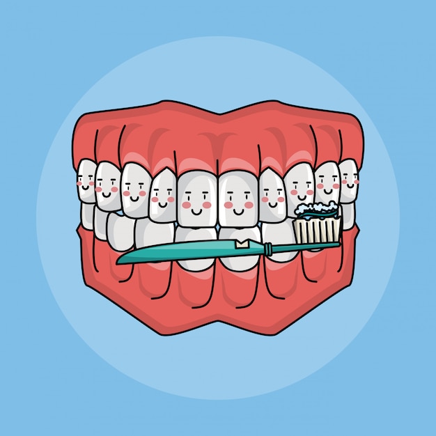 Dental care cartoons