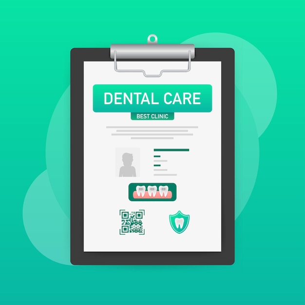 Dental care concept. Credit card icon. Vector design. Medical insurance card icon.