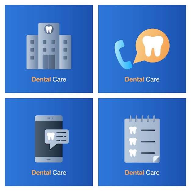 Dental care concept. Prevention, check up and dental treatment.